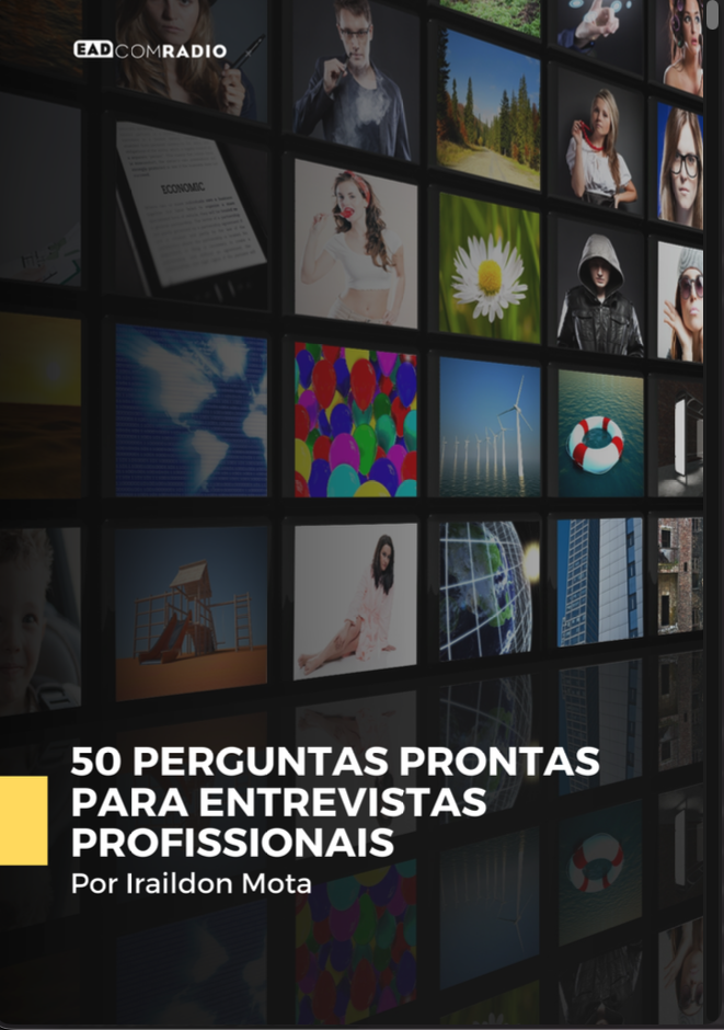 Capa do Kit 50 Perguntas Prontas para Entrevistas Profissionais, por Iraildon Mota